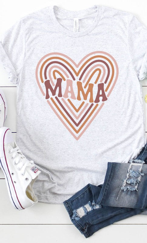 Retro Mama Heart Graphic Tee