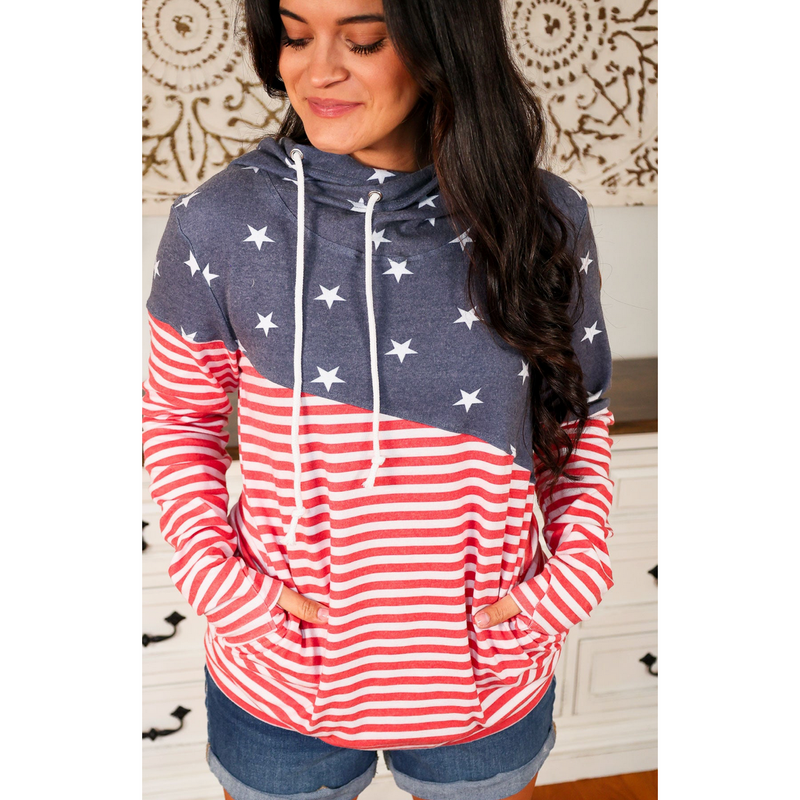 IN STOCK Ashley Hoodie – Stars and Stripes