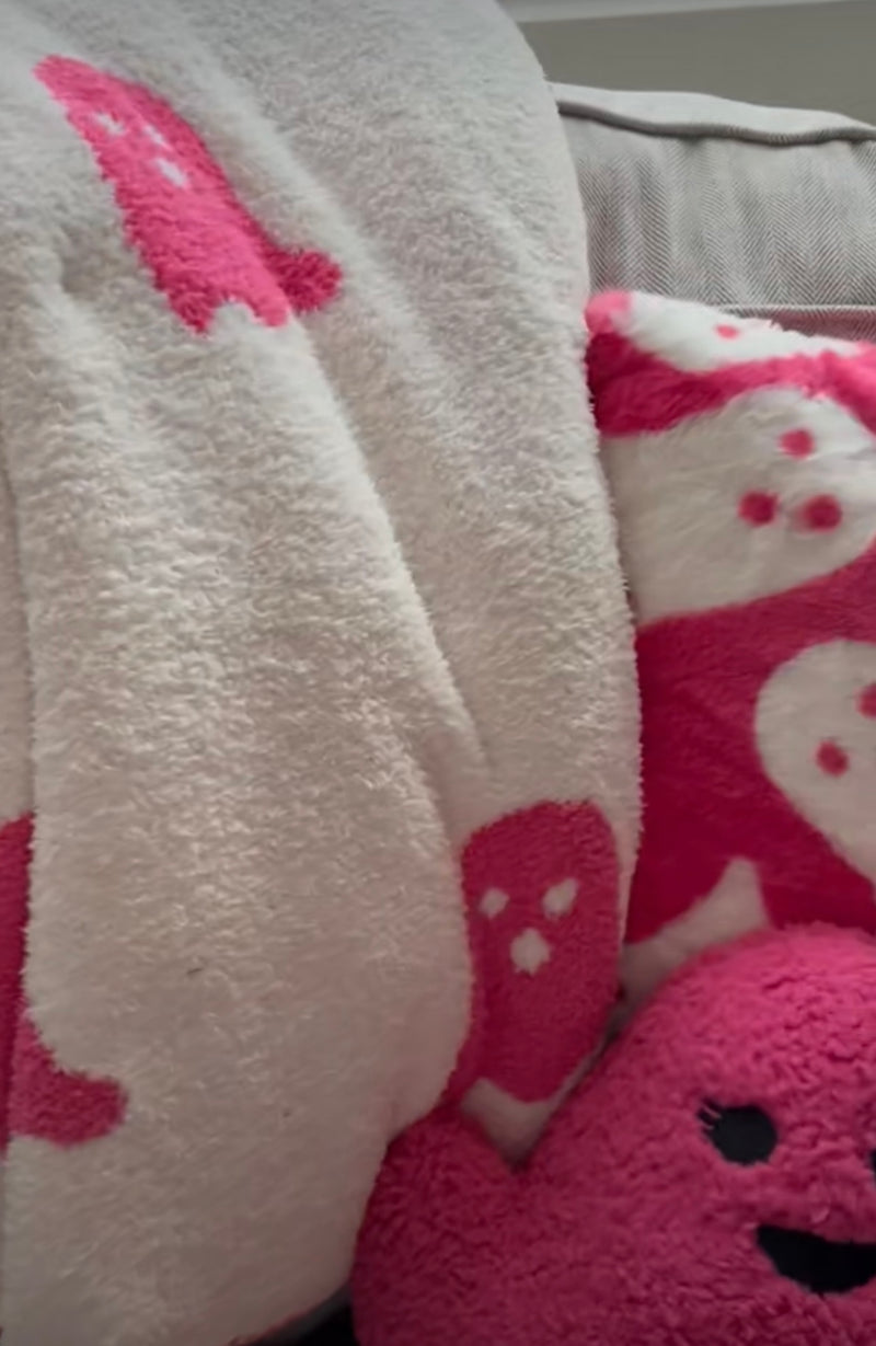 Plush Pink Ghost Blanket
