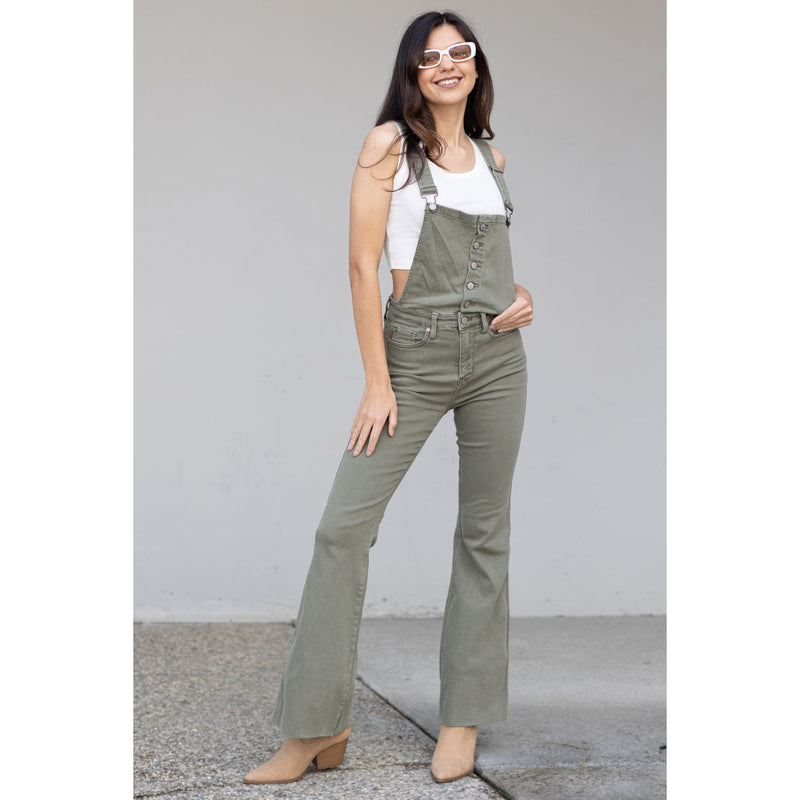 Judy Blue Full Size Kelsey Flare Tummy Control Overalls