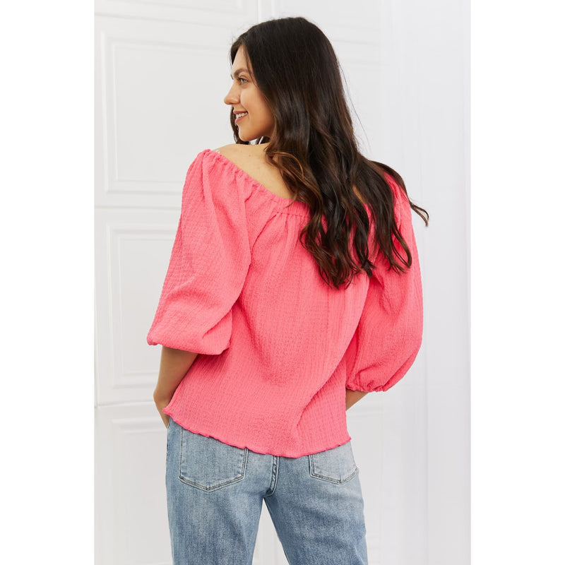 Culture Code Made For Me Full Size Long Puff Sleeve Top