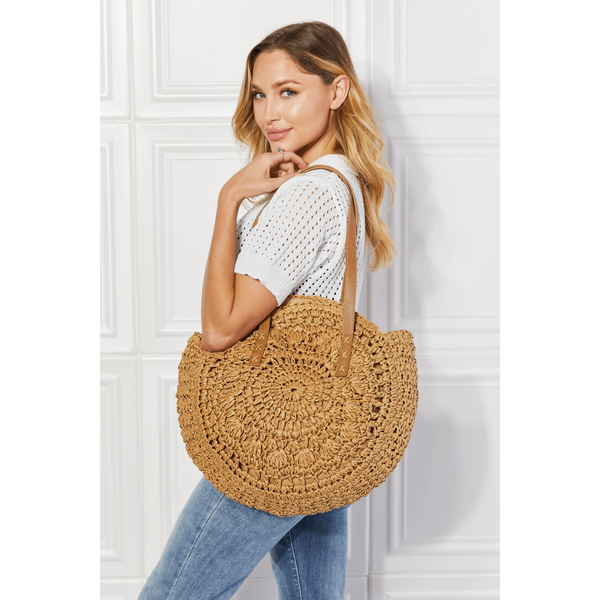 Justin Taylor C'est La Vie Crochet Handbag in Caramel