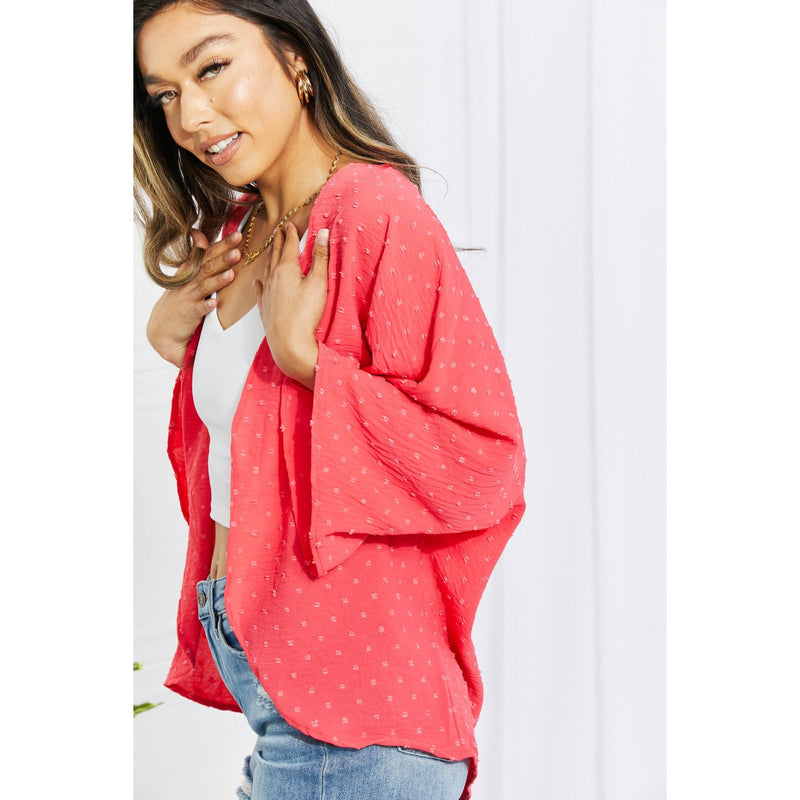 BOMBOM Waves of Life Swiss Dot Kimono