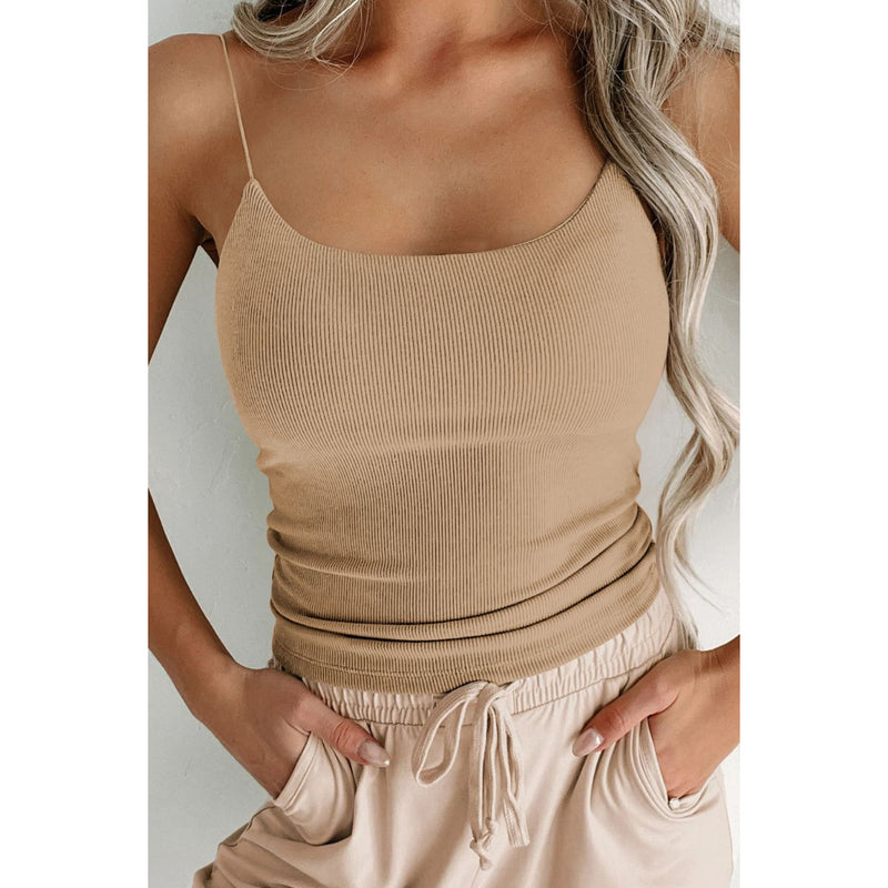 Ribbed Scoop Neck Cami