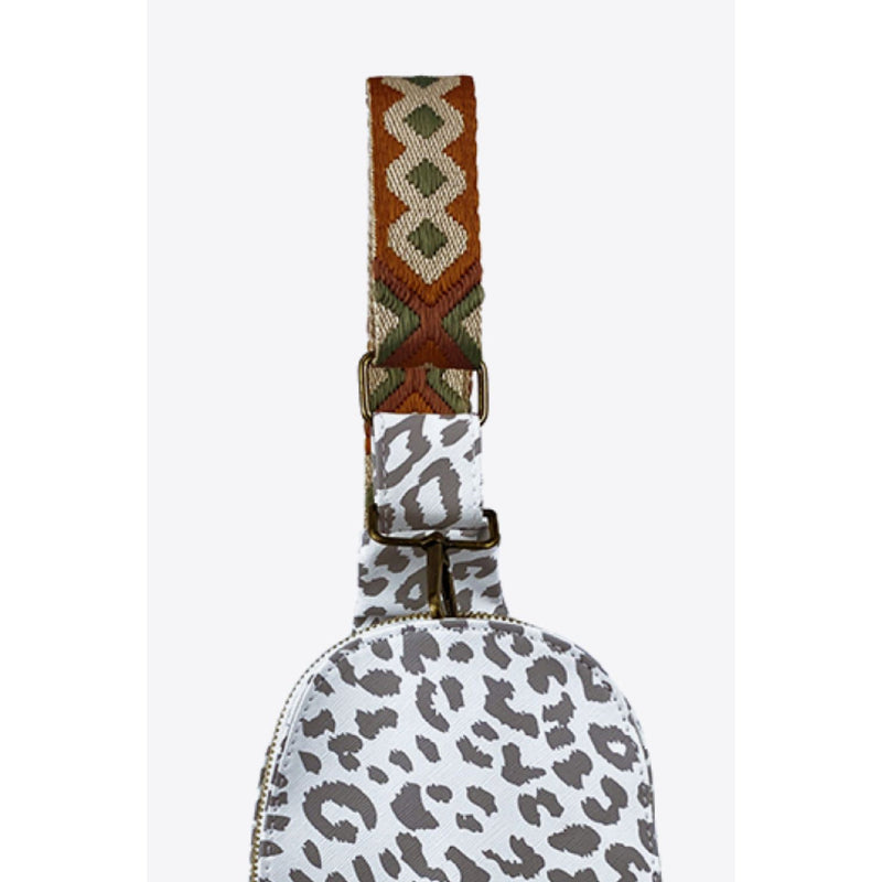 Printed PU Leather Sling Bag