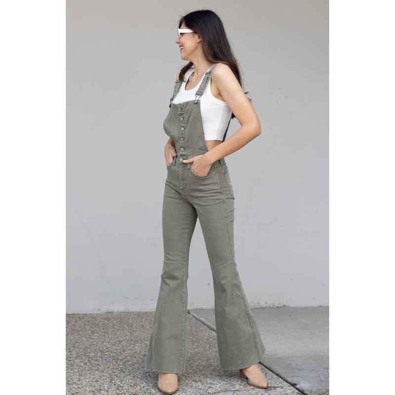 Judy Blue Full Size Kelsey Flare Tummy Control Overalls