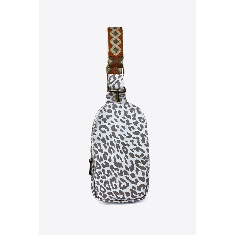 Printed PU Leather Sling Bag