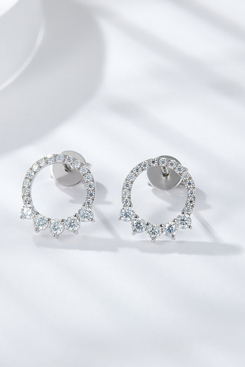 Moissanite Platinum-Plated Earrings