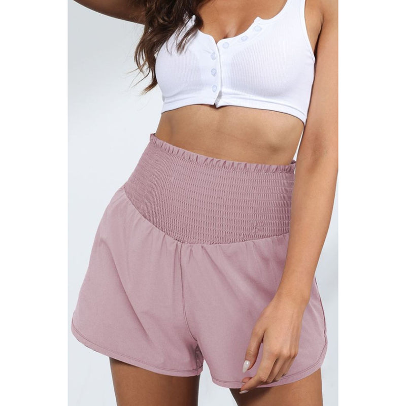 Smocked Paperbag Waist Shorts