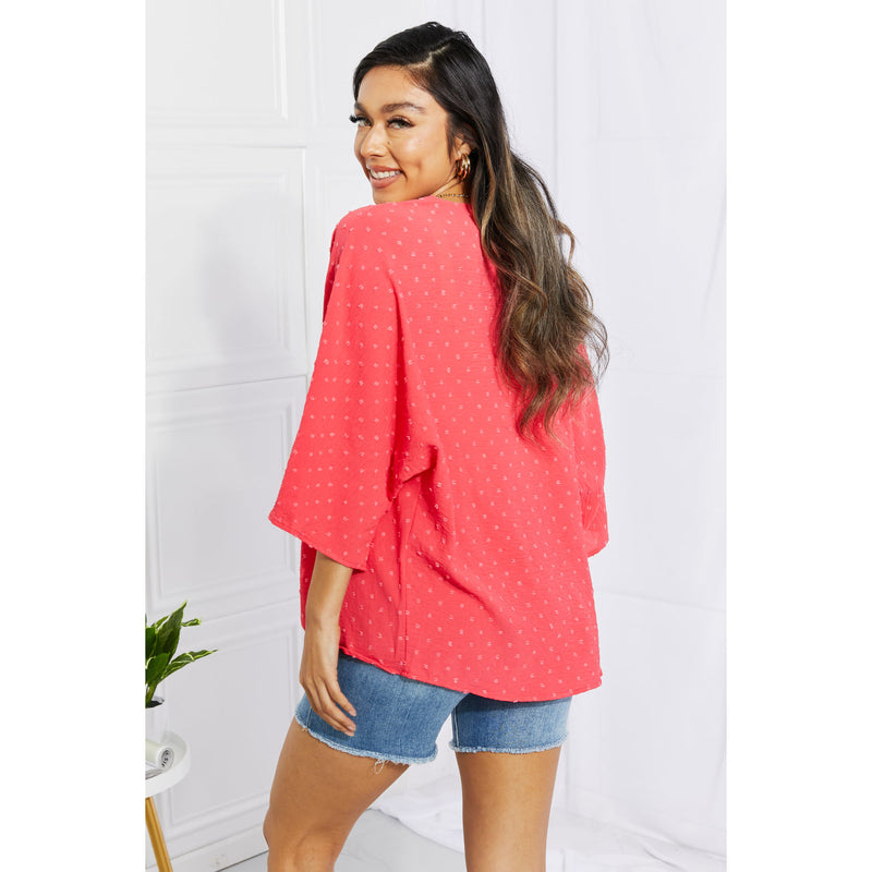 BOMBOM Waves of Life Swiss Dot Kimono