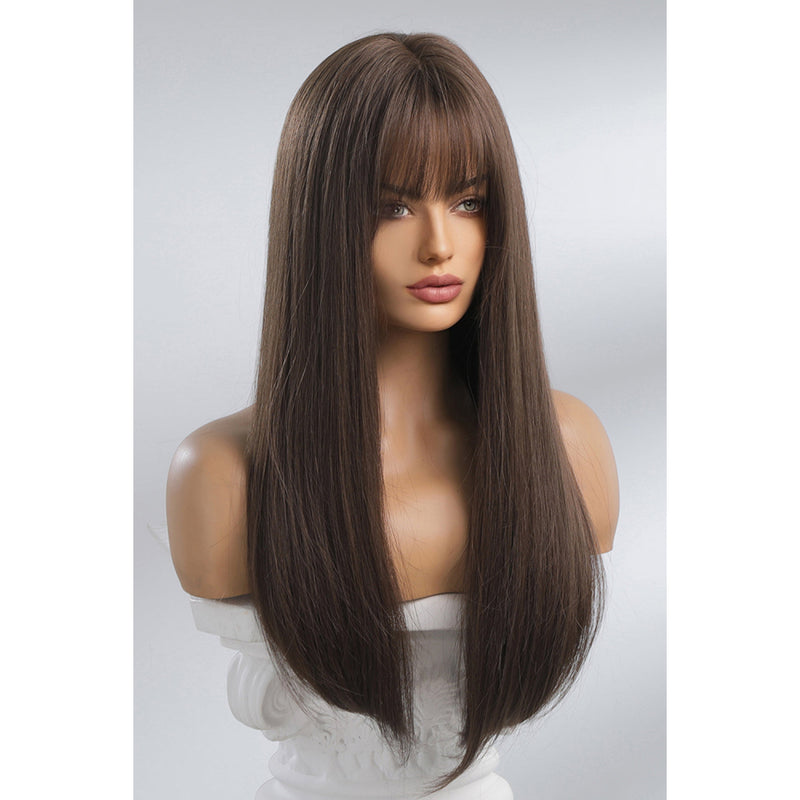 Full Machine Long Straight Synthetic Wigs 26''