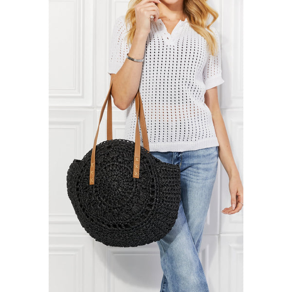 Justin Taylor C'est La Vie Crochet Handbag in Black