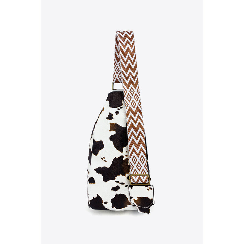 Printed PU Leather Sling Bag