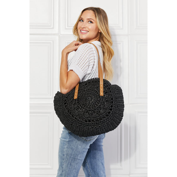 Justin Taylor C'est La Vie Crochet Handbag in Black