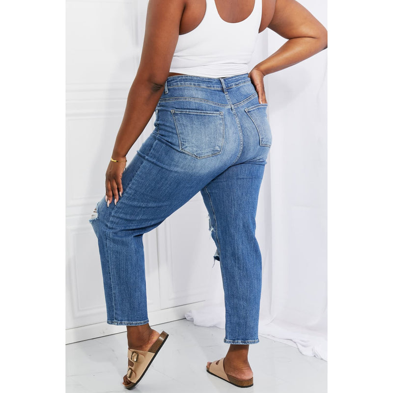 RISEN Full Size Emily High Rise Relaxed Jeans