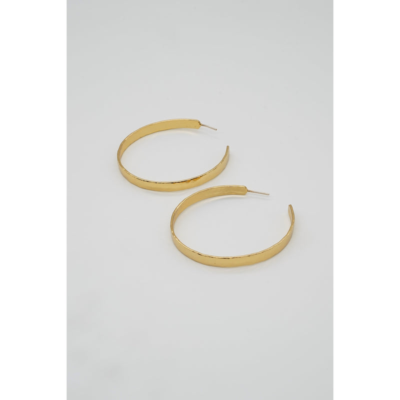 PERFECT LOVE HAMMERED HOOPS BIG