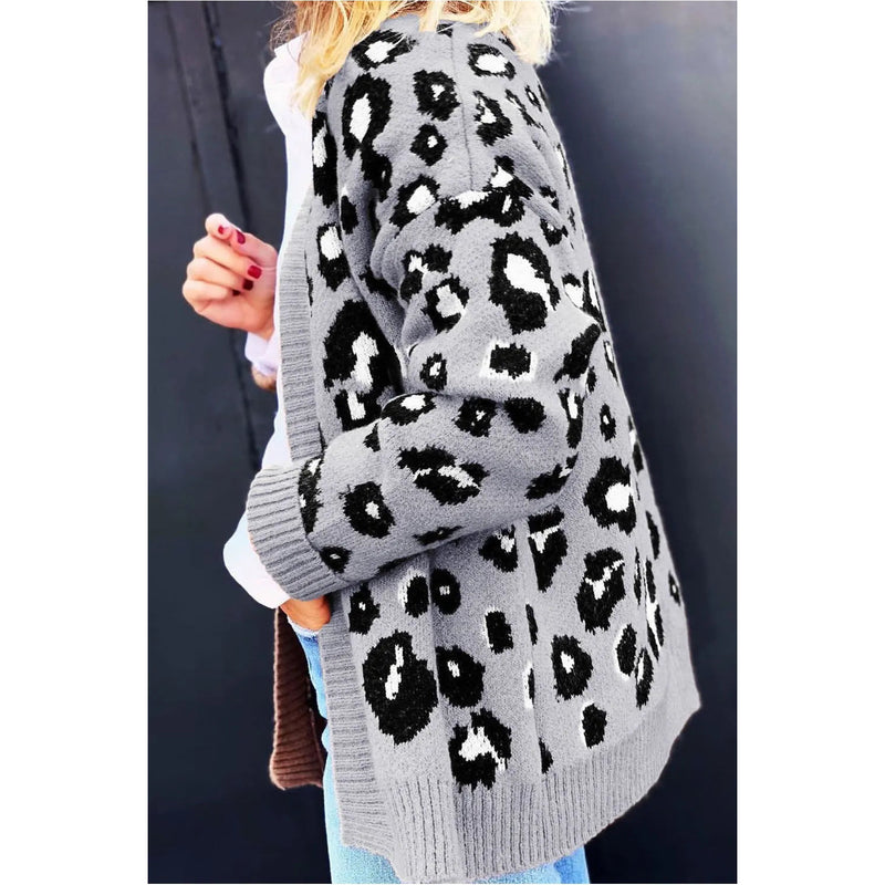 Meredith Spotted Leopard Open Cardigan She & Sho