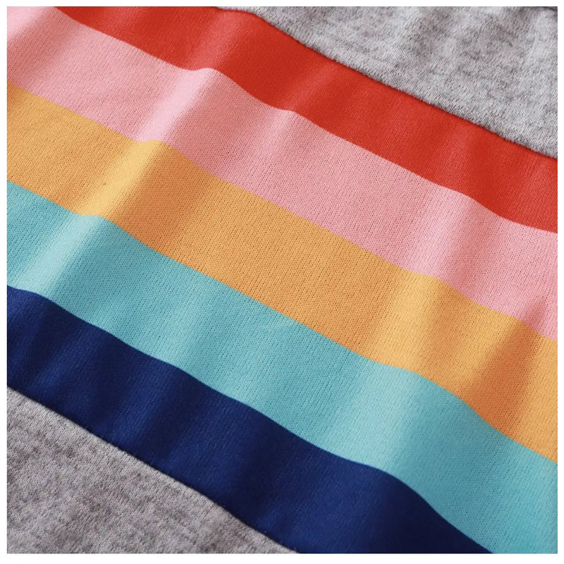 Rainbow Ribbon Stripe Soft Knit Pullover Top She & Sho