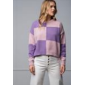 Lilac Checkered Sweater