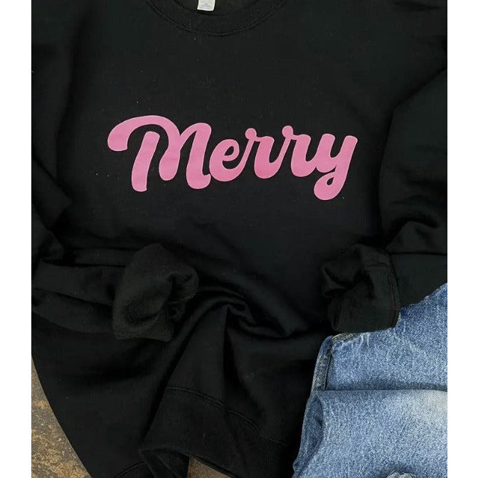Merry Puff Ink Black Sweatshirt