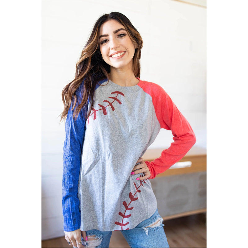 Take Me Out To The Ballgame Raglan Pullover She & Sho