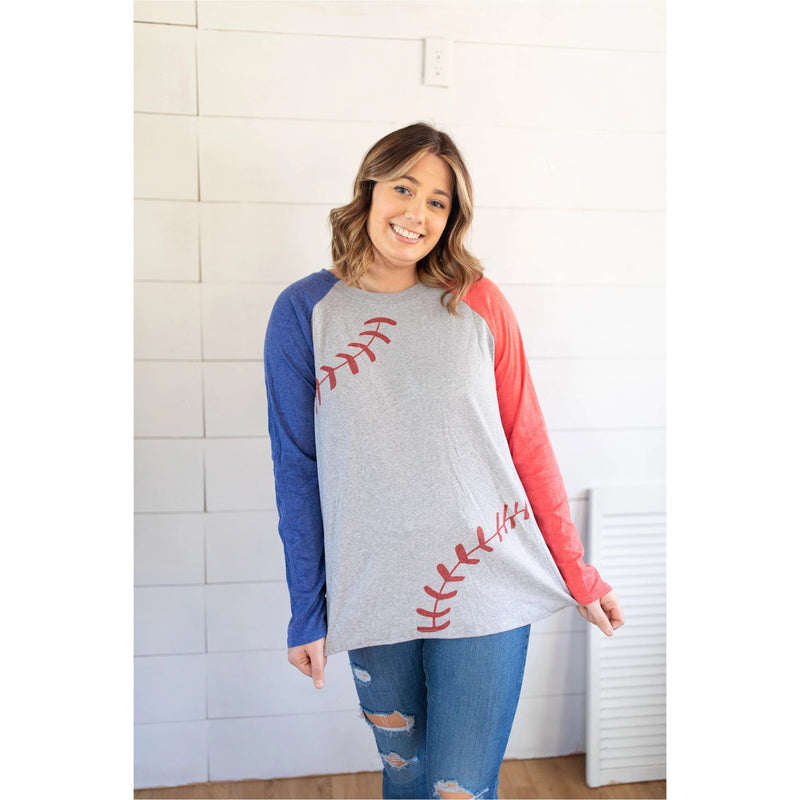 Take Me Out To The Ballgame Raglan Pullover She & Sho