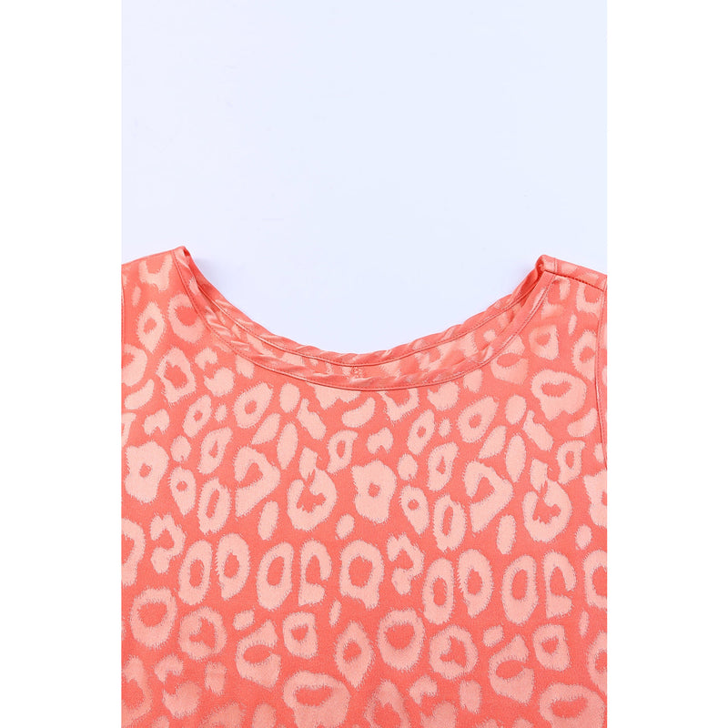 Sweet Days Leopard Round Neck Tank