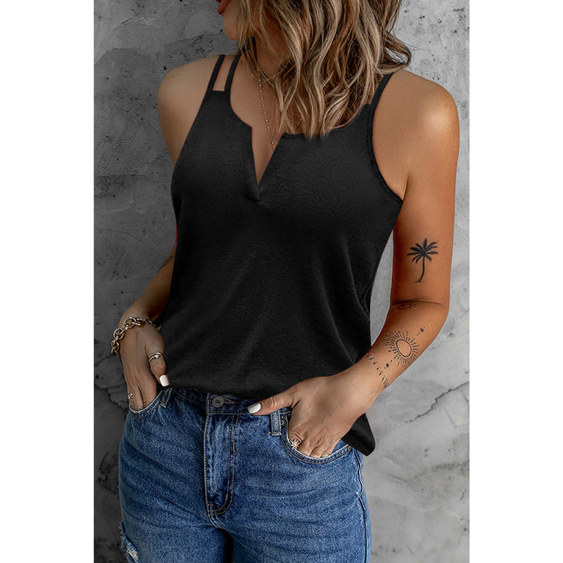 Double-Strap Notched Neck Tank