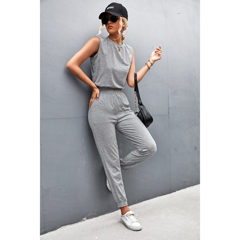 Sleeveless Top and Joggers Set