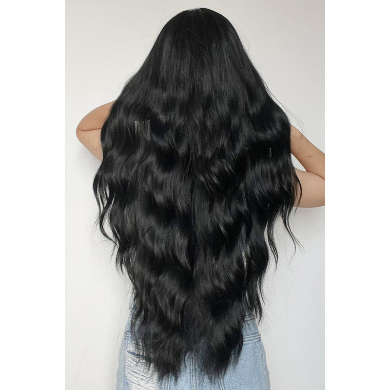 Full Machine Long Wave Synthetic Wigs 28''