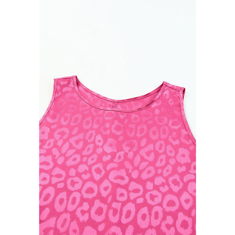 Sweet Days Leopard Round Neck Tank