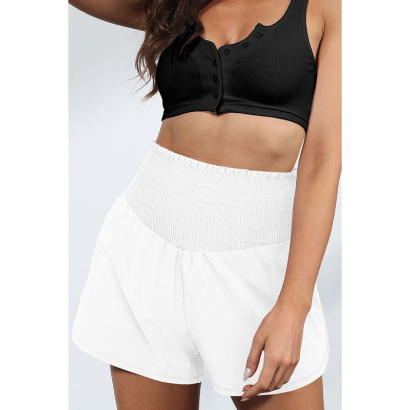 Smocked Paperbag Waist Shorts