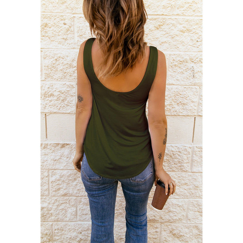 Strappy Gathered Detail Tank