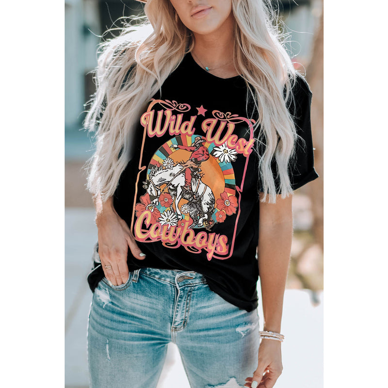 WILD WEST COWBOYS Graphic Tee Shirt