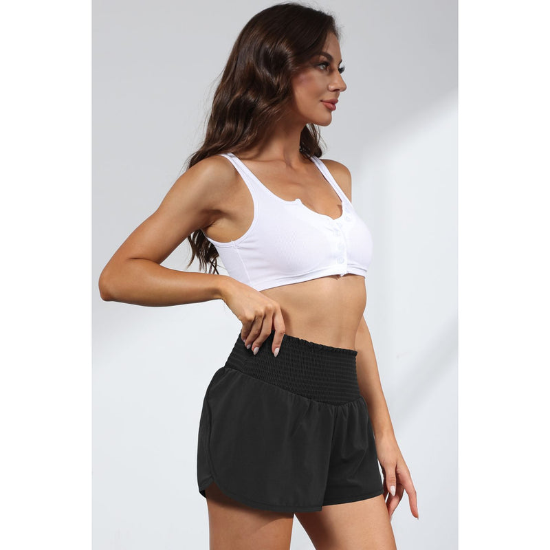 Smocked Paperbag Waist Shorts