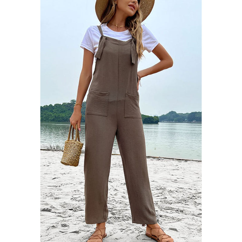 Straight Leg Jumpsuit with Pockets