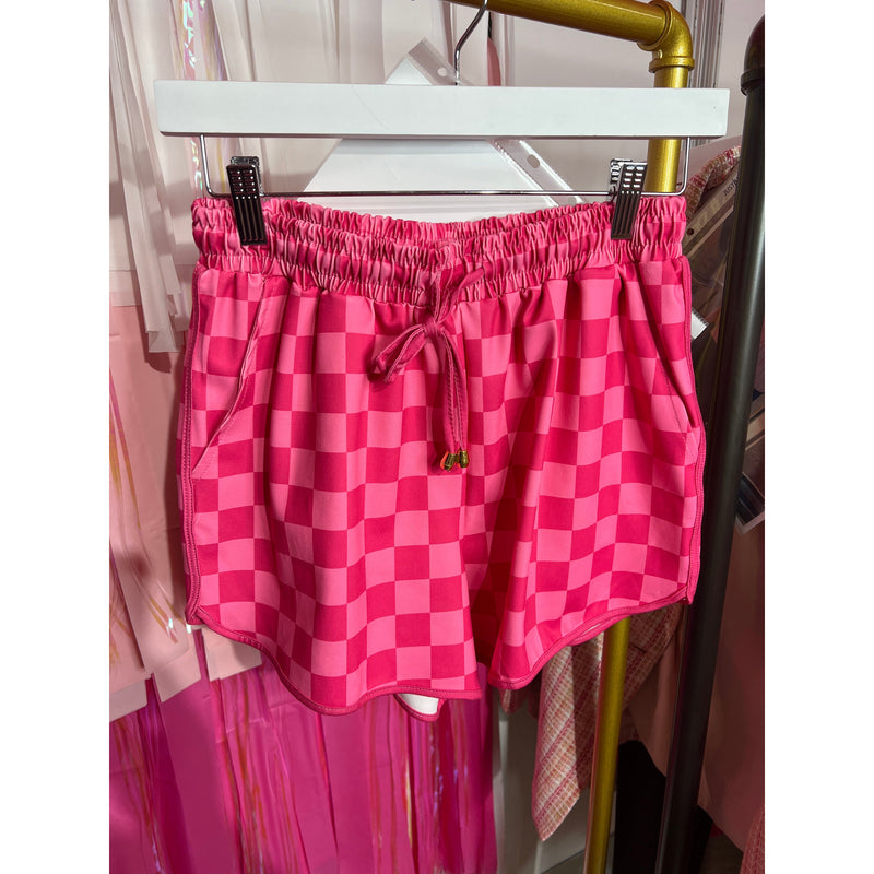 JL Checked Out Checkered Drawstring Everyday Short PO